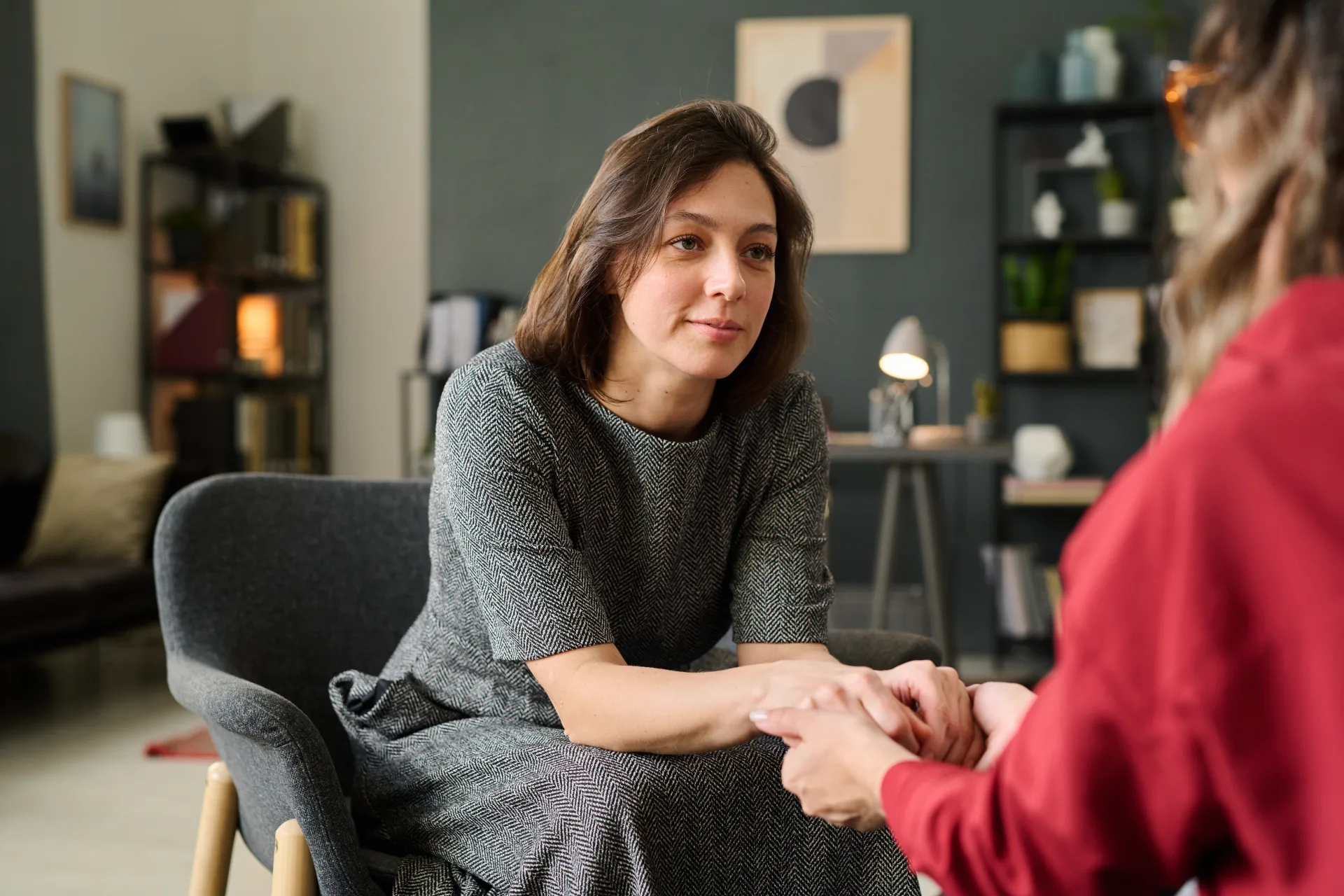A counselor in conversation with a client